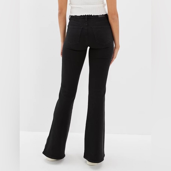 🌟AMERICAN EAGLE Ne(x)t Level Festival Flare Jean-Black-Size 4 & 6 - Picture 3 of 6